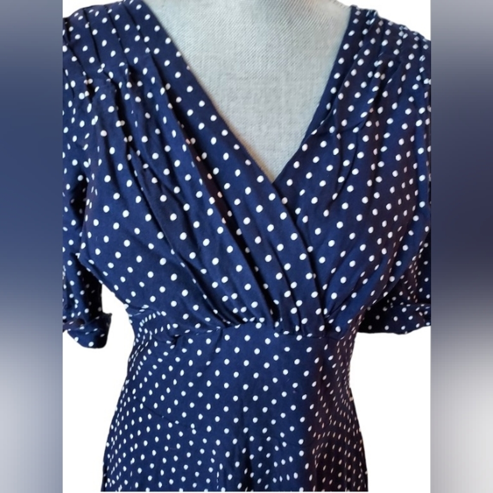 Retro Style 1950's Polkadot A Line Dress
